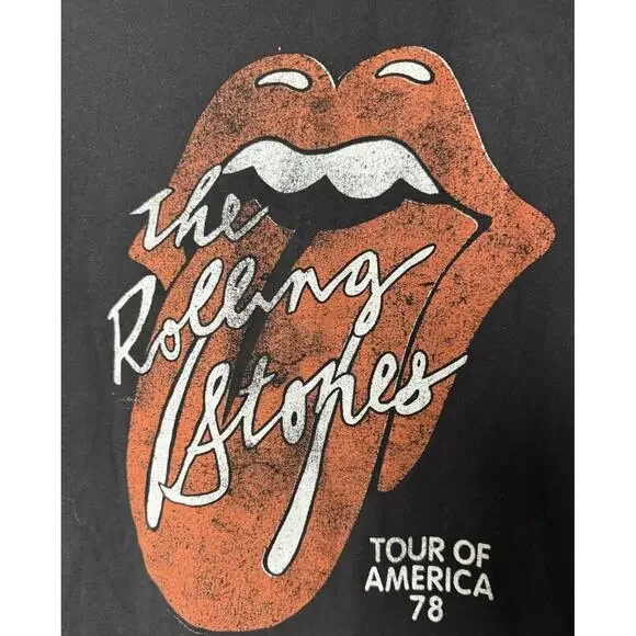 THE ROLLING STONES TOUR Of America 1978 T SHIRT BLACK - Picture 2 of 4